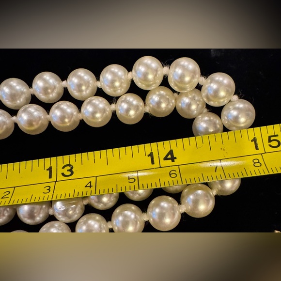 Vintage Strand of Hand-Knotted Faux Pearls with Dragon Clasp - Picture 5 of 5